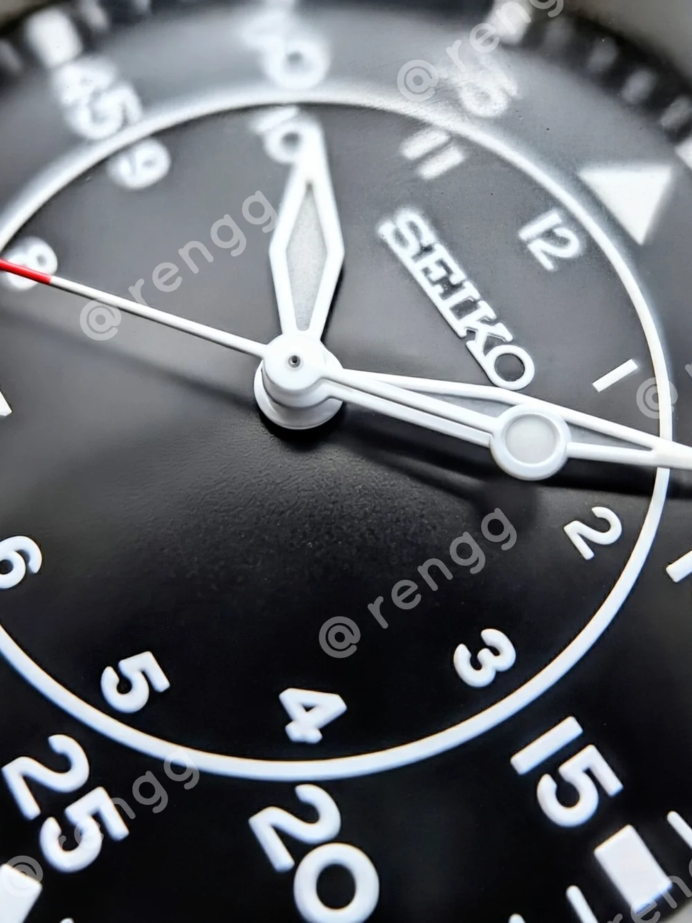 Slim 36mm Full Titanium Seiko Men's Black Dress Mod Watch Smooth Sweep Second
